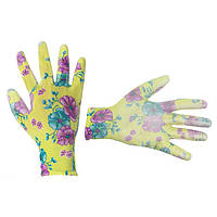 Рукавички садові з поліуретановим покриттям 8" зелені INTERTOOL SP-0161