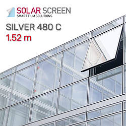 Захисна срібляста плівка Solar Screen Silver 480 C 125 мкр. (5 mil) світлопроникність 18% 1.524 м