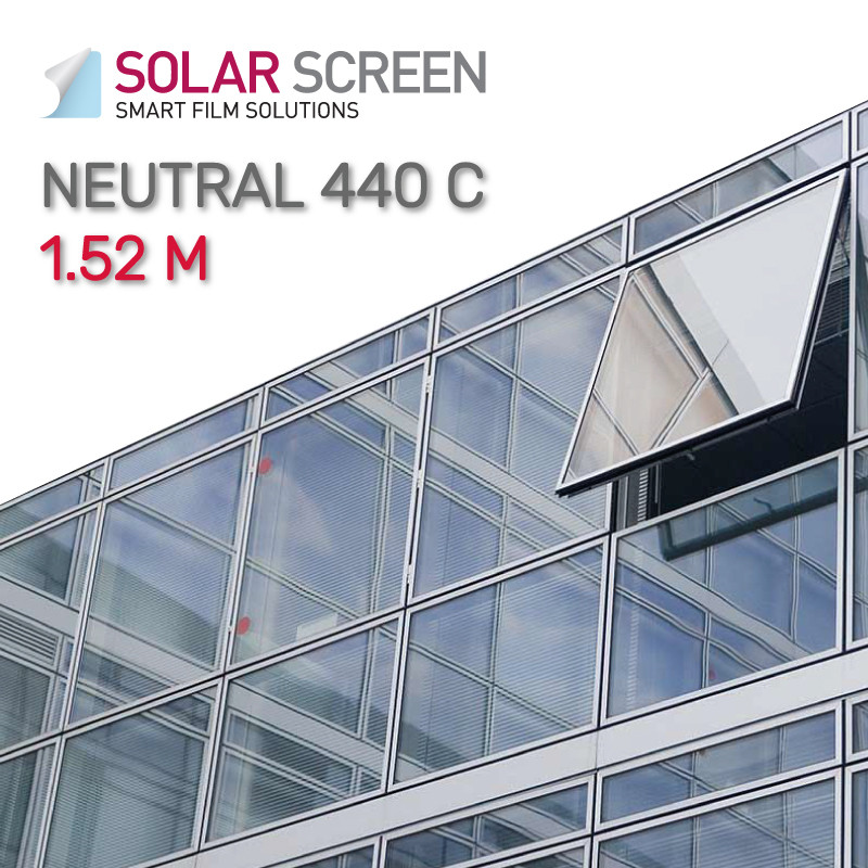 Захисна прозора комбінована плівка Solar Screen Neutral 440 C 125 мкр. світлопроникність 63% 1.524 м, фото 1