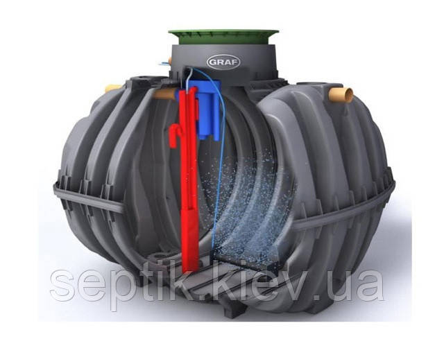 Станція очистки каналізаційних стоків One2clean 5400 л. (біосептик) двокамерна до 8 осіб