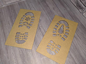 Трафарет "Сліди Діда Мороза"