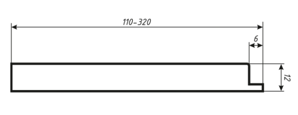 Добірна планка 300 (12*300*2070), комплект — 2,5 смуги
