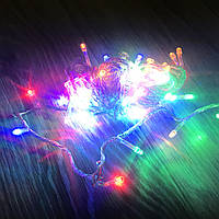 Новогодняя светодиодная гирлянда нить 7м, 100LЕD разноцветная