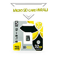 Карта памяти 32 гб MicroSDHC "Hi-Rali" UHS-3, память для телефона, фотоаппарата micro sd card Class 10 (TI)