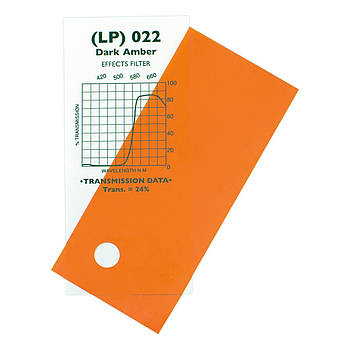 Плівковий кольоровий світлофільтр гелевий 022 - Dark Amber (насичений помаранчевий) 0,6*0,6 м Chris James