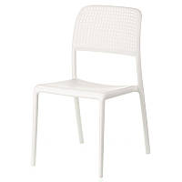 Пластиковий стілець садовий Aurora білий 86х45х45 см міцний моноліт-каркас для кафе