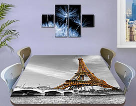 Покриття для столу, м'яке скло з фотодруком, Ейфелева вежа 60 х 100 см (1,2 мм), фото 5