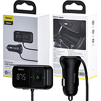 ФМ модулятор в авто Baseus T typed S-16 wireless MP3 car charger Black (CCTM-E01)