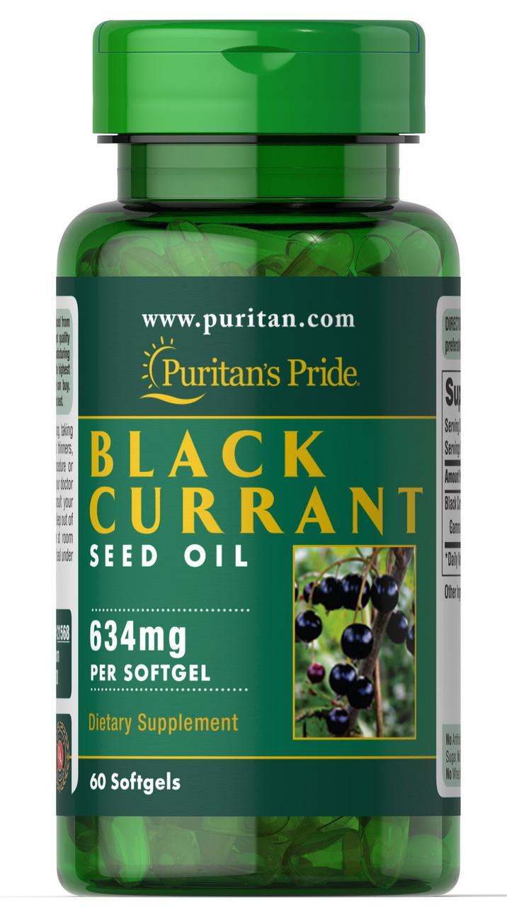Олія з Насіння Чорної Смородини Puritan's Pride Black Currant seed oil 634 mg 60 caps, фото 1
