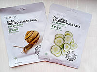 Тканевая маска для лица улитка Lebelage Snail Solution Mask Pack