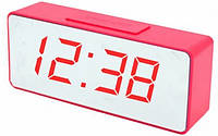 Часы електронные с будильником настольные от сети и батареек с красными диодами VST-886Y-1