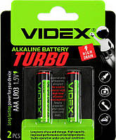 Батарейка VIDEX Alkaline TURBO AAA LR3 (1/2/20) (мініпальчик)