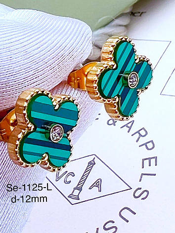 Сережки Stainlees Steel преміум (14-К), фото 1