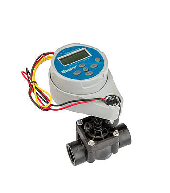 Контролер поливу Hunter NODE-100-Valve-B з клапаном 9 вольт DC (1 зона, автономний, кнопкове керування)