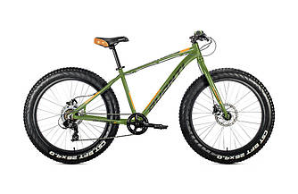 Велосипед гірський фетбайк 26 Avanti FAT 4.0, 19", гідравлічні гальма, зелено- оранжевий