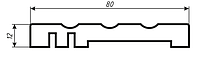 Наличник 3-кан. Inside 80*2150, комплект — 2,5 смуги