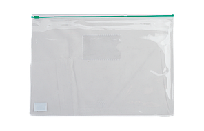 Папка-конверт А4 пластиковий блискавка зелений