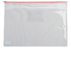 Папка-конверт А4 пластиковий блискавка червоний 115477