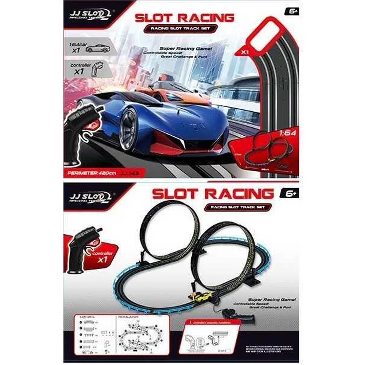 Автотрек (довжина траси 420 см, 1 машинка, 1 пульт) JJ 143-1, фото 1