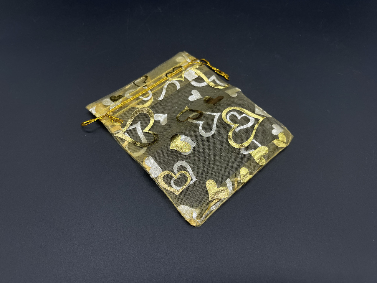 Маленькие мешочки для подарков из органзы подарочные Цвет золотой ...