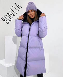 Жіноча зимова двостороння куртка в кольорах силікон 300 норм і батал новинка 2022