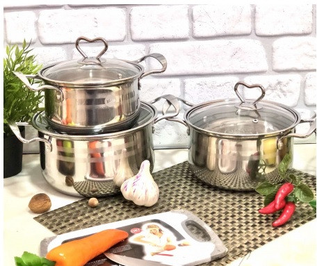 Набір каструль А-Плюс 2063 6 предметів, фото 1