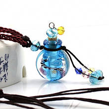 Пляшечка парфумерна скляна "Квіткова Куля" блакитна