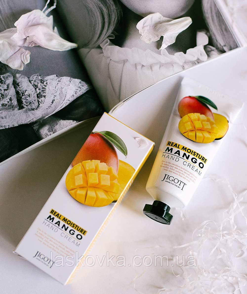 Увлажняющий крем для рук c манго Jigott Real Moisture Mango Hand Cream - фото 3 - id-p1538194069