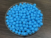 Бусина круглая - шарик 8мм голубой