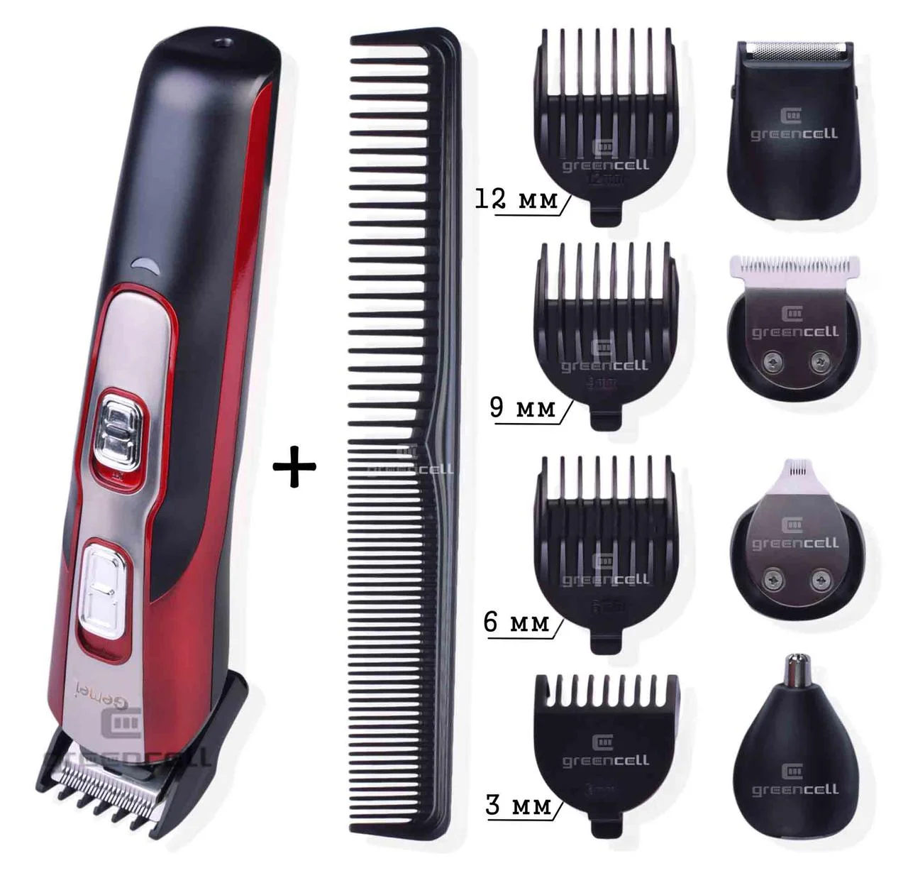 Професійна машинка для стриження волосся й бороди Geemy Gm-592 10в1