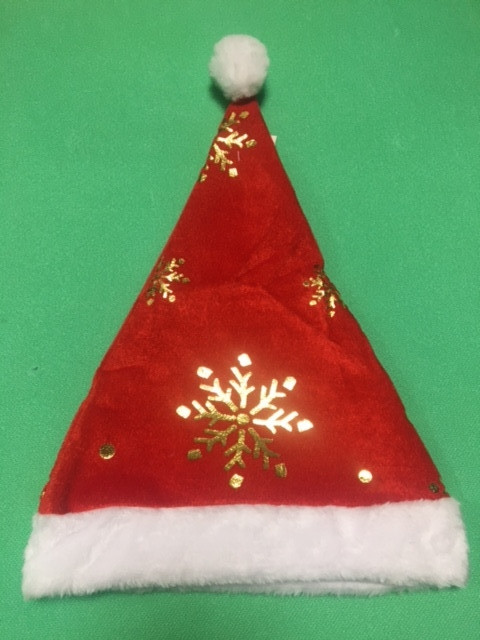 Новорічна шапка зі сніжинками з мехом для дітей та дорослих, розмір по колу приблизно 56 см, текстиль