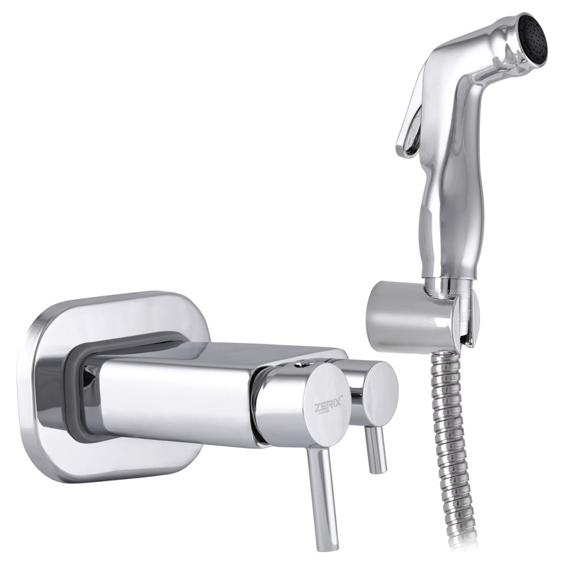 Змішувач для гігієнічного душу ZERIX LR5398-1 прихованого монтажу хром латунь LL1460, фото 1