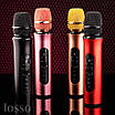 Мікрофон для караоке бездротовий блютуз із картою пам'яті Losso K6L Premium (K6 Plus Duet) золотий, фото 9