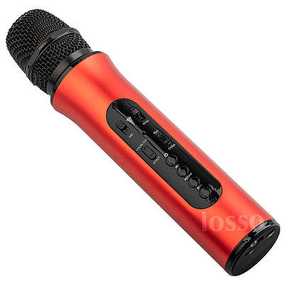 Мікрофон для караоке бездротовий блютуз із картою пам'яті Losso K6L Premium (K6 Plus Duet) червоний