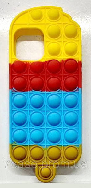 Чохол дитячий Pop It для iPhone 11 Pro силіконовий об'ємний іграшка морозиво icecream попіт