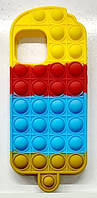 Чохол дитячий Pop It для iPhone 11 Pro Мах силіконовий об'ємний іграшка морозиво icecream попіт