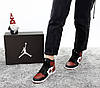 Кросівки чоловічі зимові Nike Air Jordan Winter, шкіра, хутро, кросівки найк аїр джордан зимові, червоні, фото 3