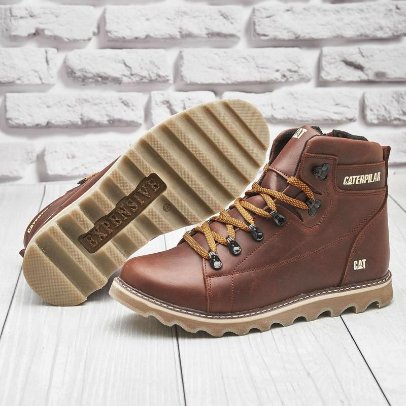 Черевики шкіряні зимові CAT Rider Nubuck Brown