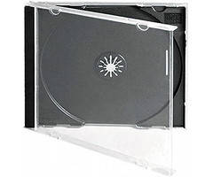 Бокс- коробка для 1-CD диска Jewel case LUX 10 мм, чорний трей