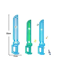 Меч детский игрушечный 9928 3 цвета, на батарейках, подсветка, звук,
