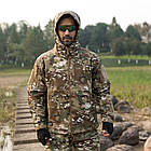 🔥  Куртка Soft Shell "ESDY 105" - Multicam  (для полювання та риболовлі, тактичні, теплі, військові), фото 9