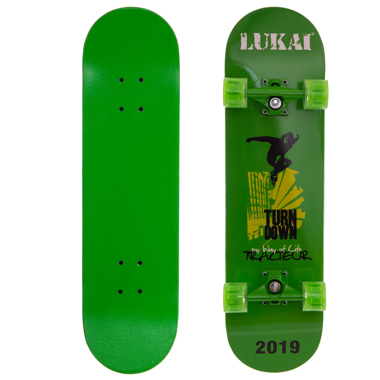 Скейтборд LUKAI SK-1245-2 зеленый - фото 1 - id-p1397747217