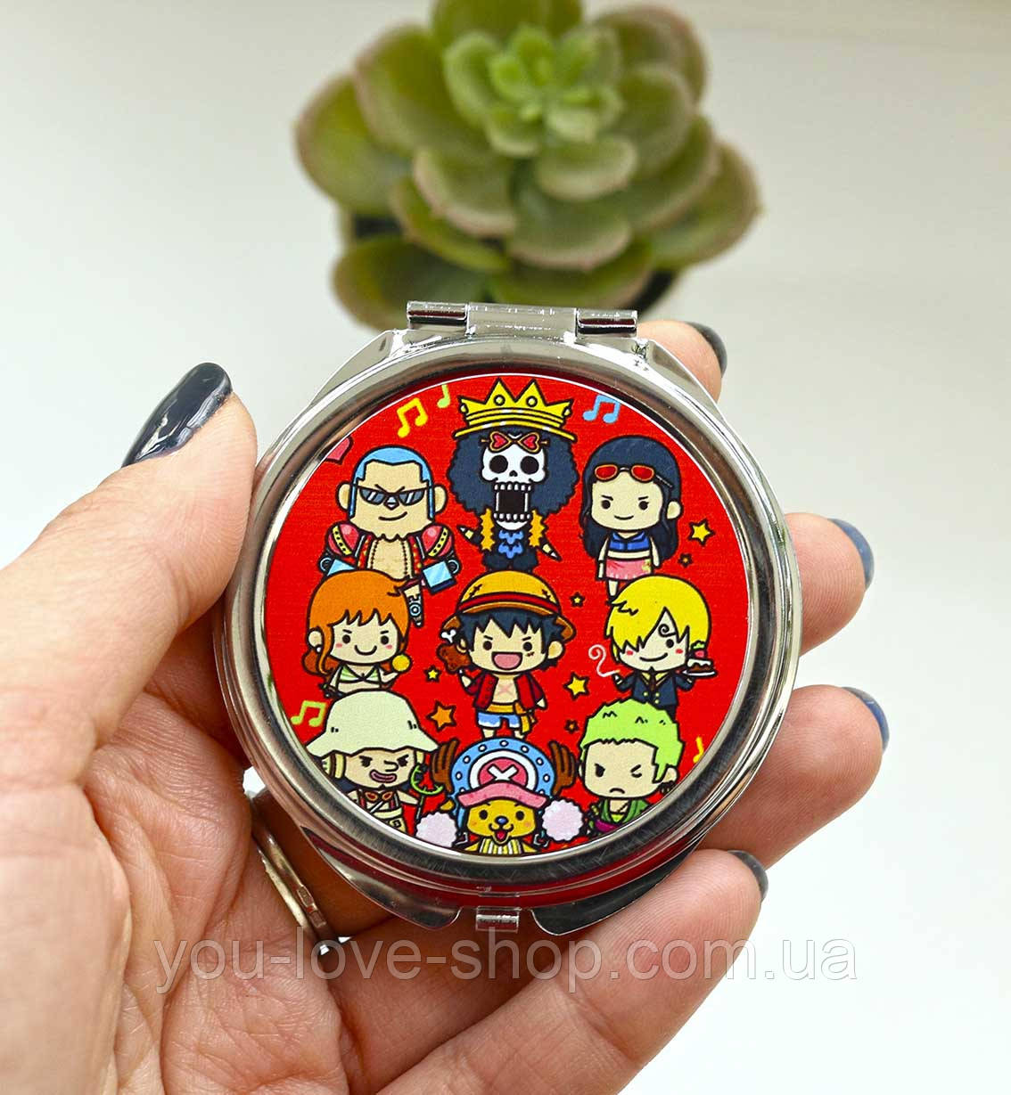 Кишенькове дзеркальце "Команда Солом'яного Капелюха" One Piece / Ван Піс, фото 1