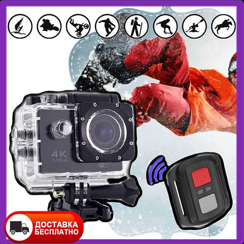 Екшн Камера GoPro Sports 4K 170o Wi Fi Waterprof з Кріпленнями Екшн ...