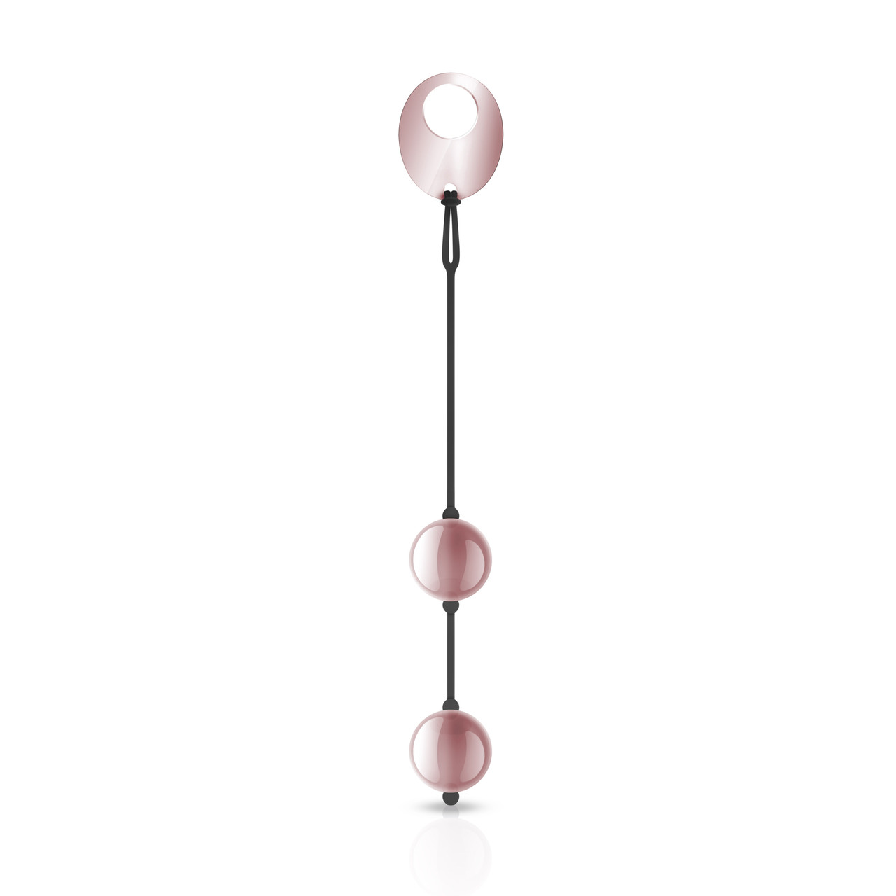Металеві вагінальні кульки з силіконовою ниткою Rosy Gold Nouveau Ben Wa Balls, фото 1