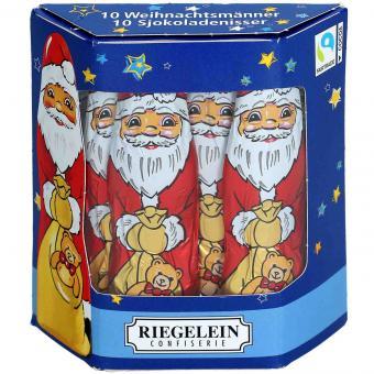 Шоколадні Санта-Клауси Riegelein Santa Clauses (10штх12,5г) 125 г Німеччина