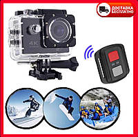 Экшн камера Action Camera LCD 4K Ultra HD 170º WiFi Sport, Екшн камера для блогера с пультом и креплением