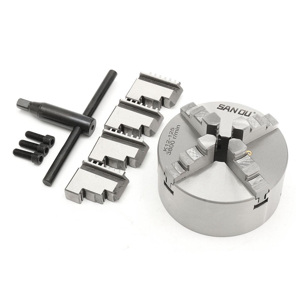 Патрон токарний Sanou 4х кулачковий 125 мм самоцентрирующий, фото 1