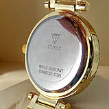 Жіночий наручний годинник Guess Гуес Diamonds золотого кольору із золотим циферблатом на металевому браслеті, фото 5