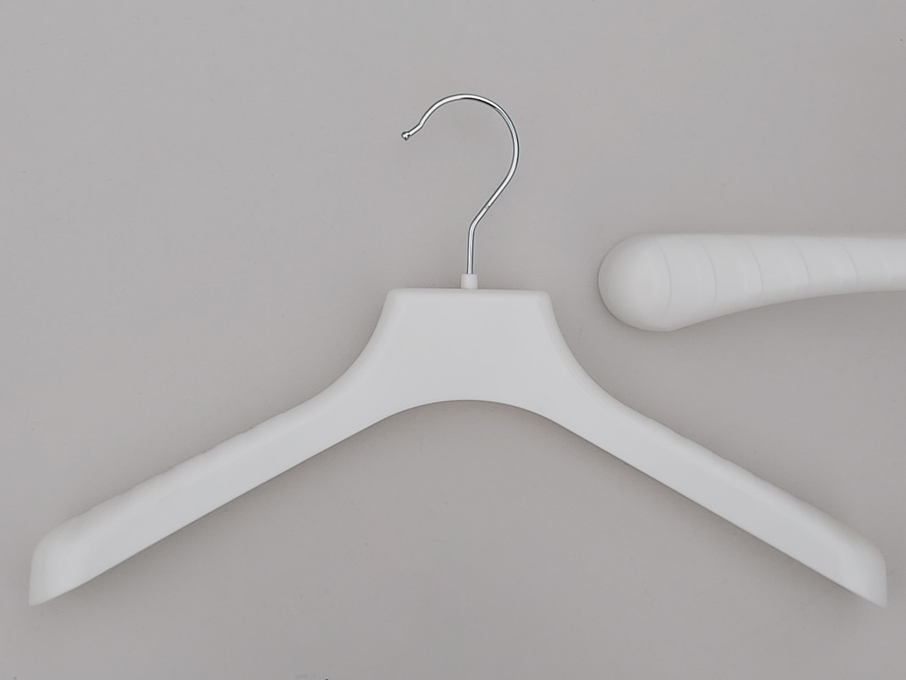 Плічка вішалки тремпеля V-PL38 білого кольору, довжина 38 см, фото 1